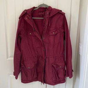 Talula Burgundy Fall Jacket Large